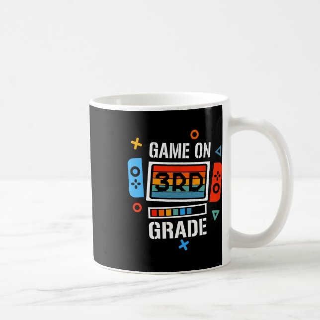 Mug Retour à l'école jeu activé 3e année drôle gamer e (Droite)