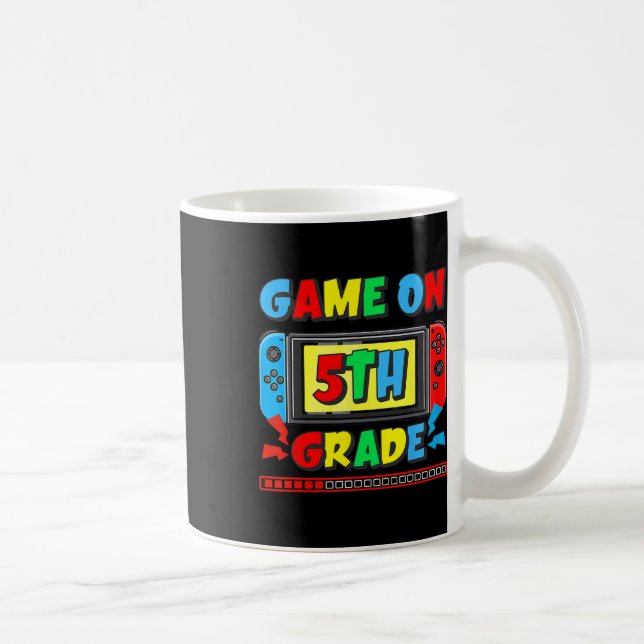 Mug Retour à l'école jeu activé 5e année drôle gamer e (Droite)