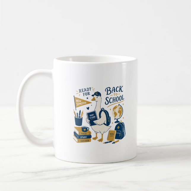 Mug Retour à l'école Oie Rétro (Gauche)