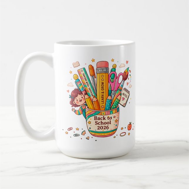 Mug Retour à l'école personnalisé 2026 (Gauche)