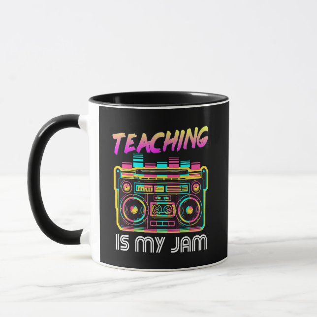 Mug Retour à l'école Rétro Enseigner est mon truc 80s (Gauche)