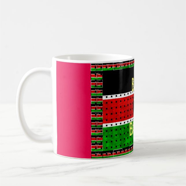 Mug Retour aux bases : Kenya Drapeau Thème de la cultu (Gauche)