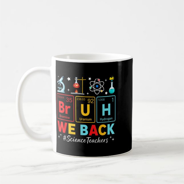 Mug Retour des profs de sciences du tableau périodique (Gauche)