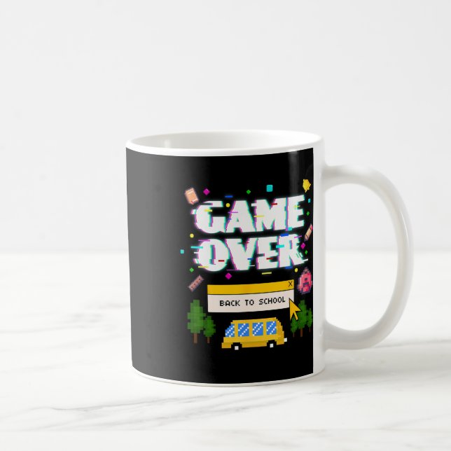 Mug Retour drôle à l'école Gamer rétro Professeur Étud (Droite)