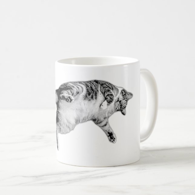 Mug Retourner en noir et blanc (Devant droit)