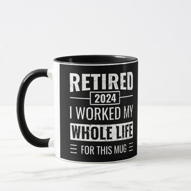 Mug Retraite 2024 Dons Amusants Officiellement Retrait (Gauche)