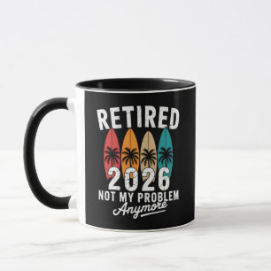 Mug Retraité 2026 Plus Mon Problème Hawaï Palmier