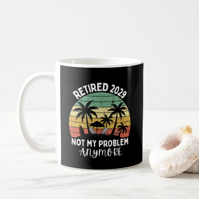 Mug retraité 2029 plus mon problème (Avec donut)