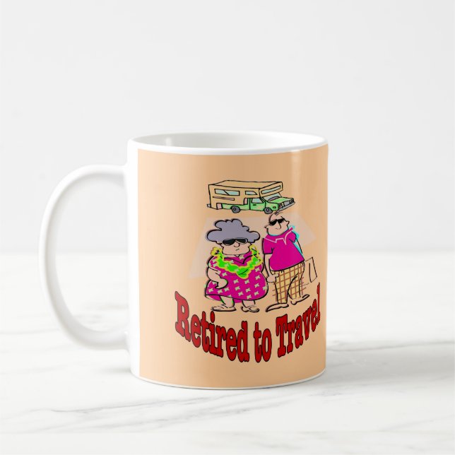 Mug Retraité à Voyage Camper Couple (Gauche)