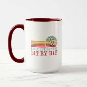 Mug Retraite anticipée : Petit à petit Crypto drôle