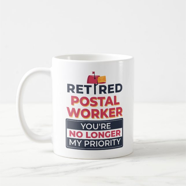 Mug Retraite de travailleur postal n'est plus ma prior (Gauche)