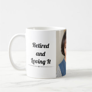 Mug Retraité et l'aimer personnalisé mignon nom image