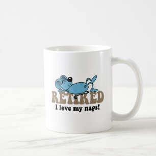Mug Retraite faisante une sieste de souris drôle