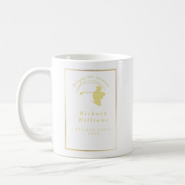 Mug Retraite Golf Party Classic Green Golden Player (Gauche)