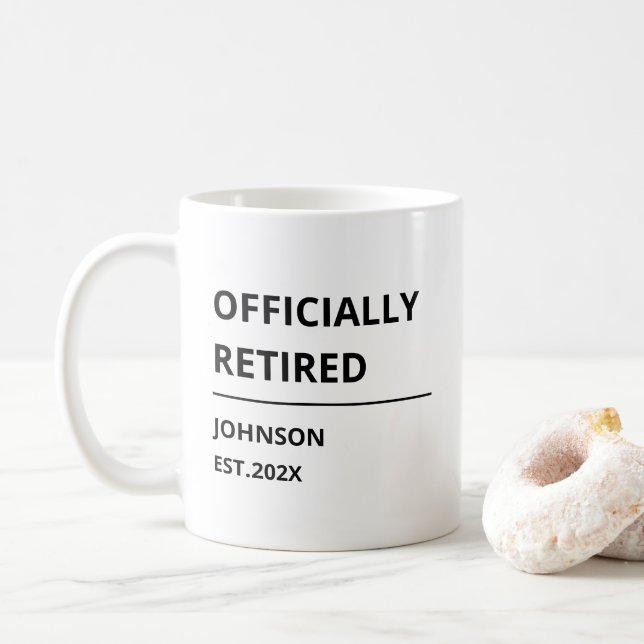 Mug Retraite officielle drôle de retraite (Avec donut)