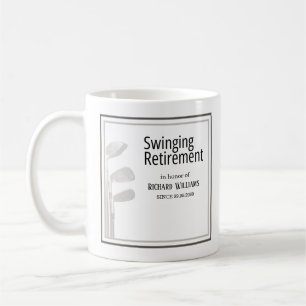 Mug Retraite Party Golf Moderne Entreprise Vert Noir