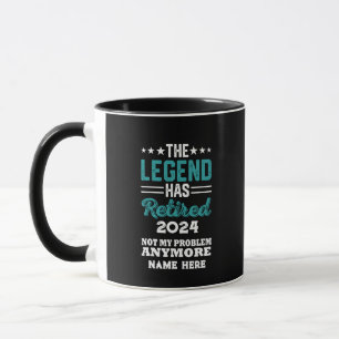Mug Retraite personnalisée La légende a pris sa retrai
