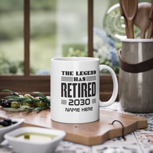 Mug Retraite personnalisée La Légende A Retraité (Créateur téléchargé)