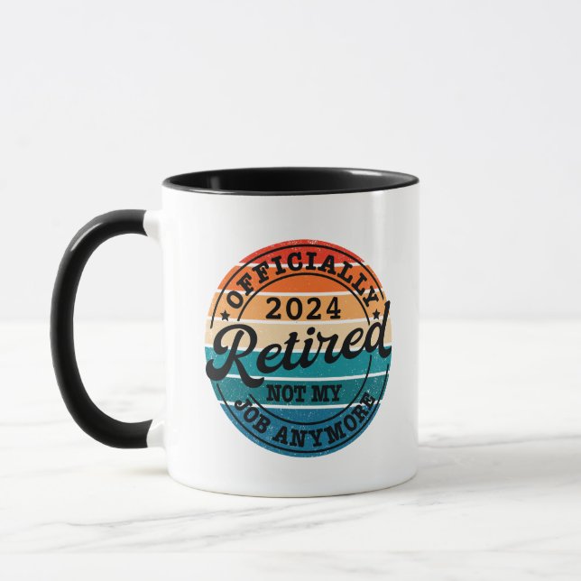Mug Retraite personnalisée officiellement à la retrait (Gauche)