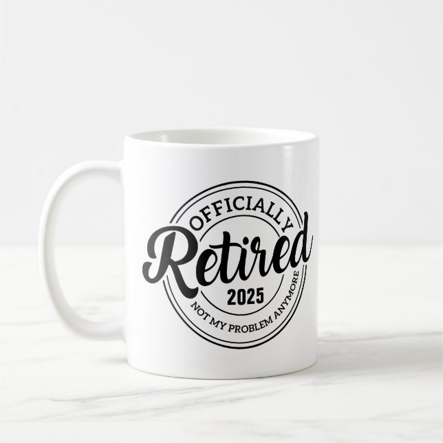 Mug Retraité Plus Mon Problème, Personnalisé  (Gauche)