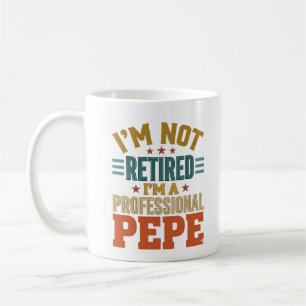 Mug Retraite Professionnelle Pepe Typographie Vintage 