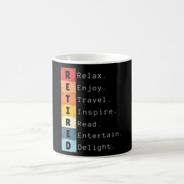 Mug Retraite Vintage 2025 Pour Retraité Drôle (Centre)