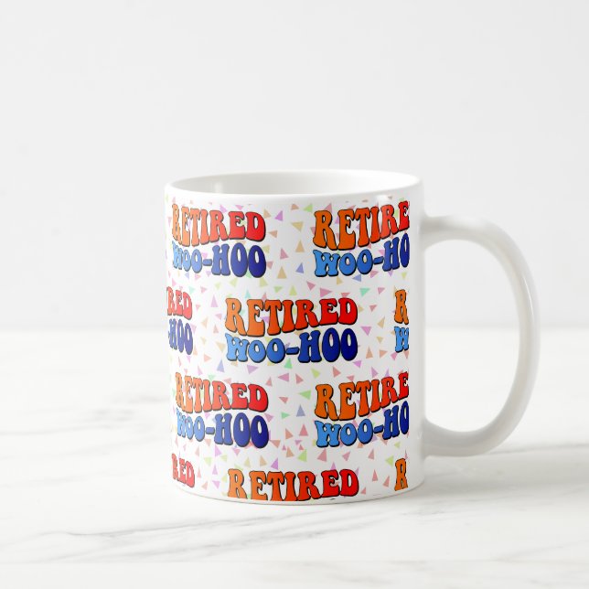 Mug Retraité Woo Hoo Retraite Vintage  (Droite)