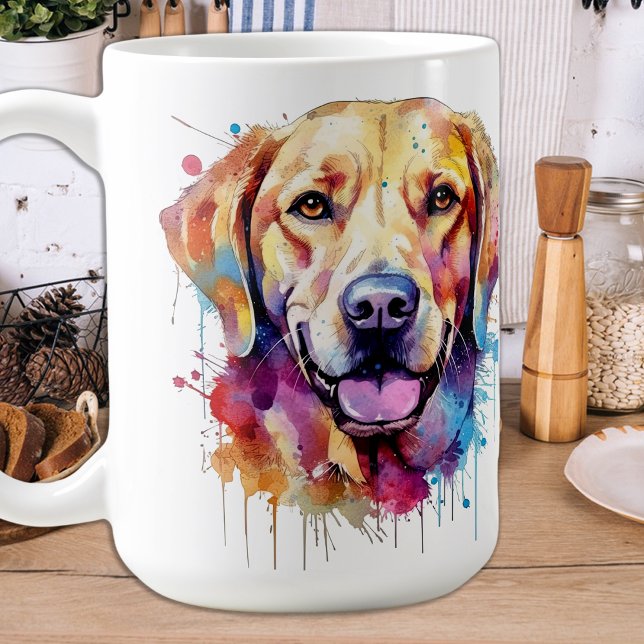 Mug Retriever Coloré Chien Retro Pop Art Labrador Retr (Créateur téléchargé)