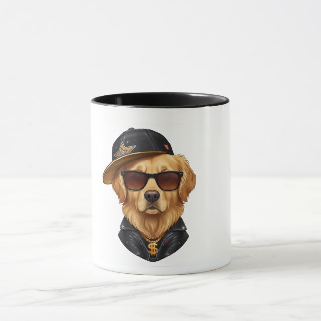 Mug retriever doré cool hip hop mode urbaine  (Centre)