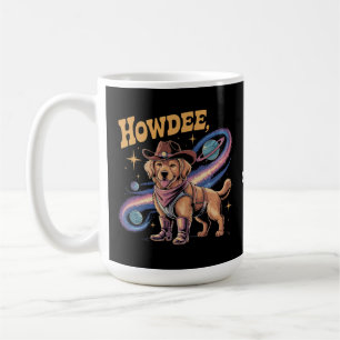 Mug Retriever doré occidental drôle de cow-boy de l'es
