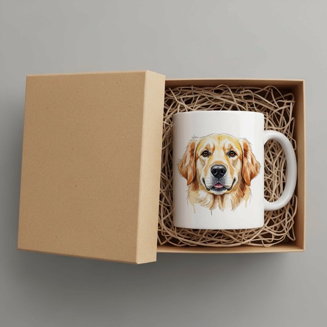 Mug retriever doré personnalisé (Créateur téléchargé)