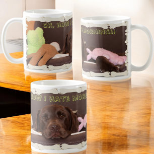 Mug Retriqueur au labrador au chocolat Drowsy avec jou