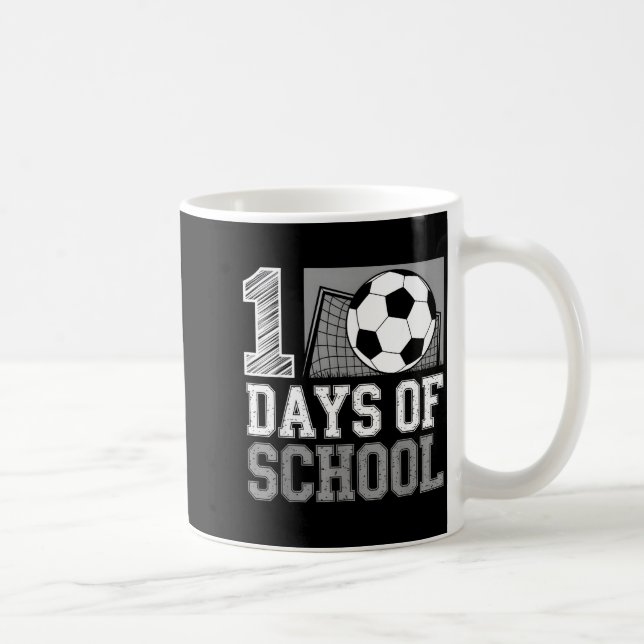Mug Rétro 100 jours d'école Football Enseignant Élève  (Droite)