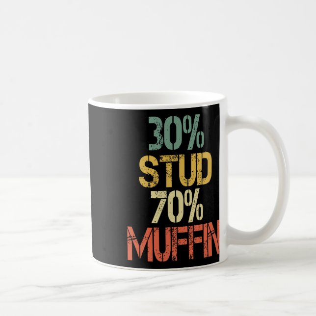 Mug Retro 30 Stud 70 Muffin Sarcasm Papa Bod Figure (Droite)