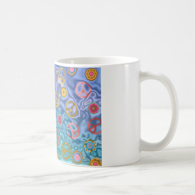 Mug Retro 60s paisible Vagues d'océan Cadeaux (Droite)