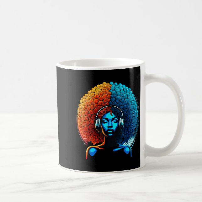Mug Retro 80s Funk Afro Girl Disco Soul African Americ (Droite)
