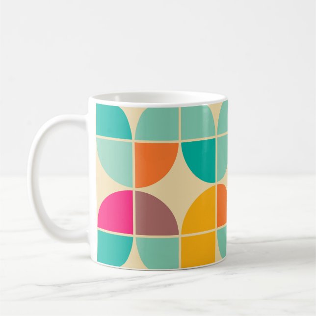 Mug Retro Abstrait : Design intemporel sans fil. (Gauche)