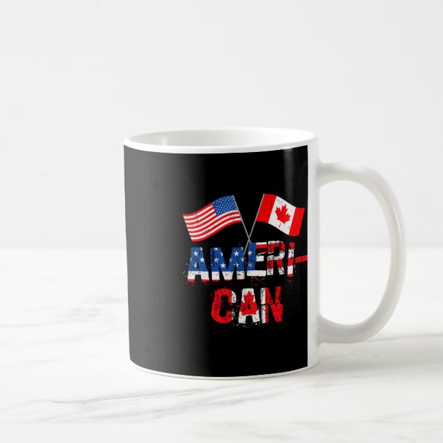 Mug Rétro Ameri-can Canada Drapeau États-Unis Patrioti (Droite)