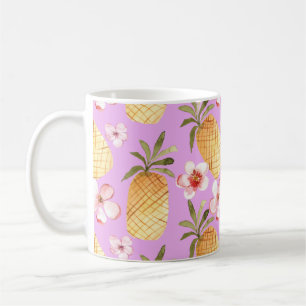 Mug Retro ananas imprimé tropical