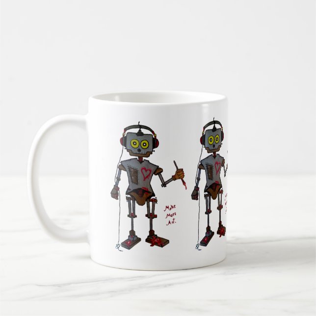Mug Rétro bande dessinée futuriste d'art de rue de (Gauche)