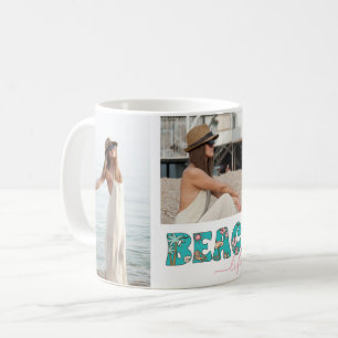 Mug Retro Beach Life Photo Collage