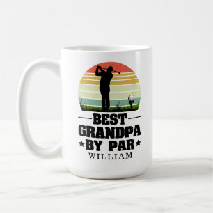 Mug Retro Best Grandpa By Par Golf   Jour des grands-p