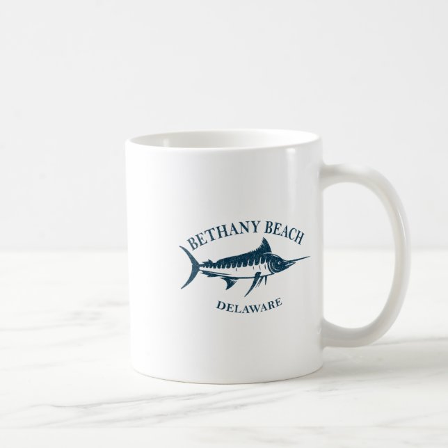 Mug Retro Bethany Beach Delaware Pêche Vintage Boati (Droite)