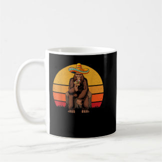 Mug Retro Bigfoot Holding Pizza Mexican Sasquatch Cinc
