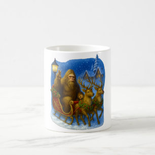 Mug Retro Bigfoot Père Noël & Renne Vintage 90s Confor