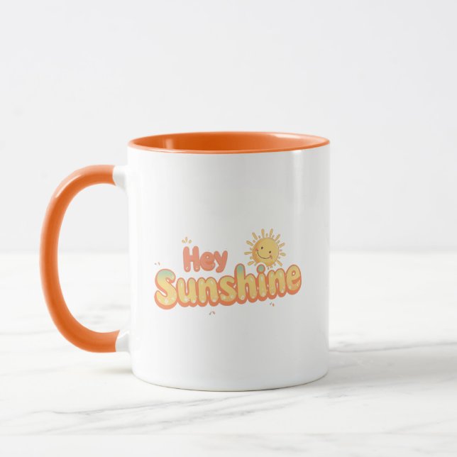 Mug Retro Bonne Humeur et Soleil qui Dit (Gauche)