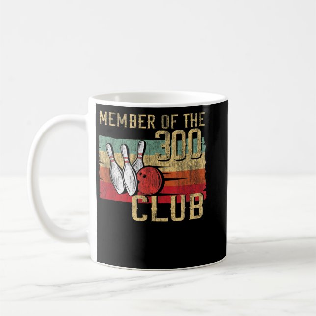 Mug Rétro Bowler Silhouette pour membre du Club 300 (Gauche)