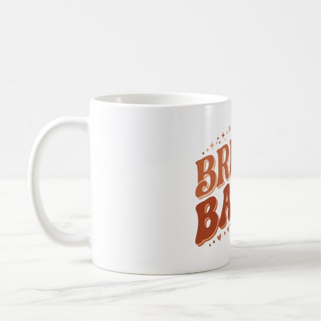 Mug Retro Bride's Babes Terracotta Enterrement de Vie  (Gauche)