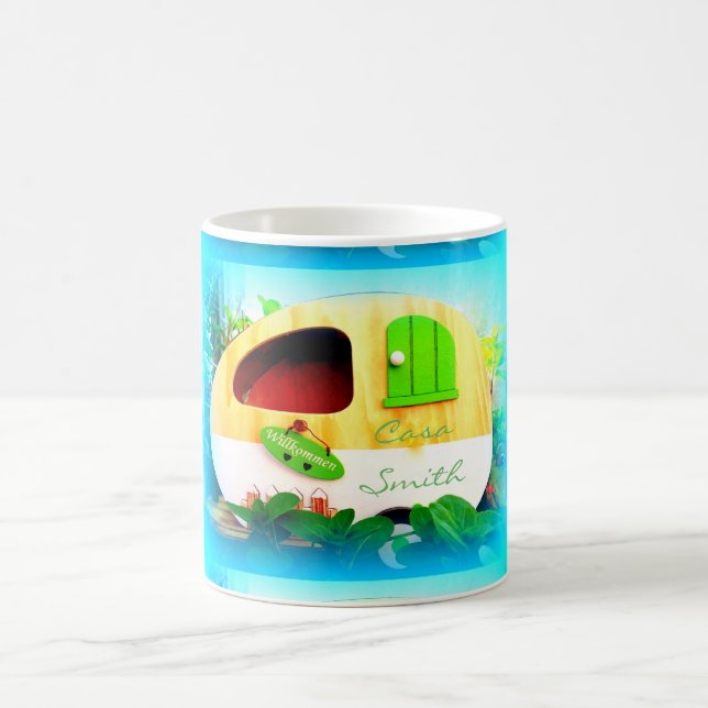 Mug Rétro campeur vintage customisé (Centre)