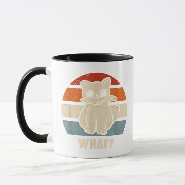 Mug Rétro Ce Chat Couteau Meow Kitty Funny Chats Maman (Gauche)